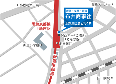 布井商事社・布井コーポレーションへの地図